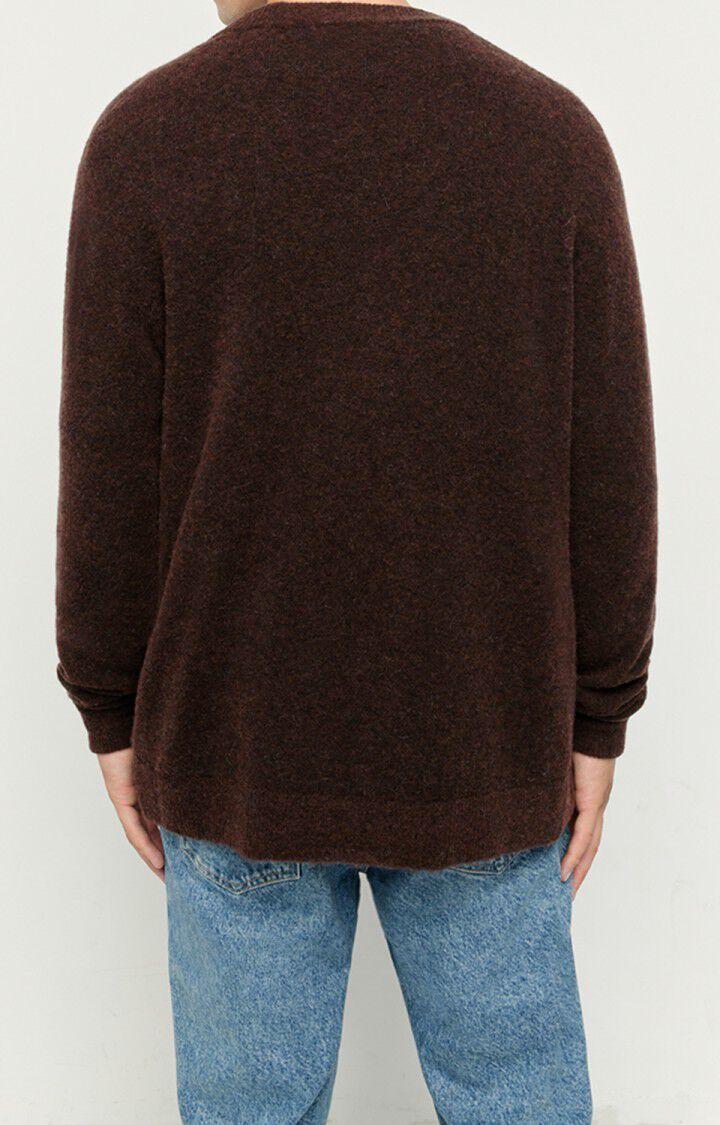 American Vintage Gilet Homme Razpark - CHATAIGNE CHINE Manches Longues Marron - H22