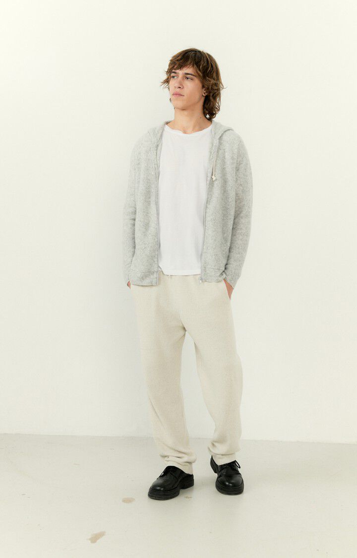 American Vintage Gilet Homme Razpark - POLAIRE CHINE 60 Manches Longues Gris - E23