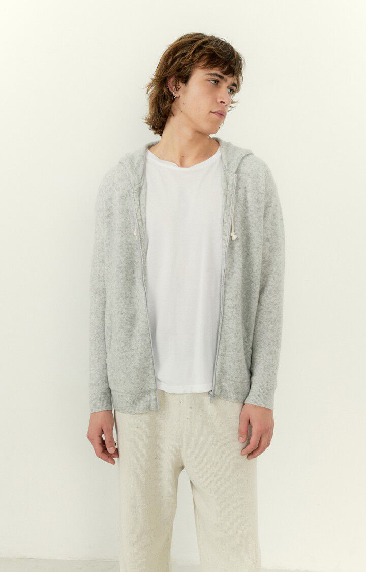 american vintage Gilet homme Razpark - POLAIRE CHINE 60 Manches longues Gris - E23