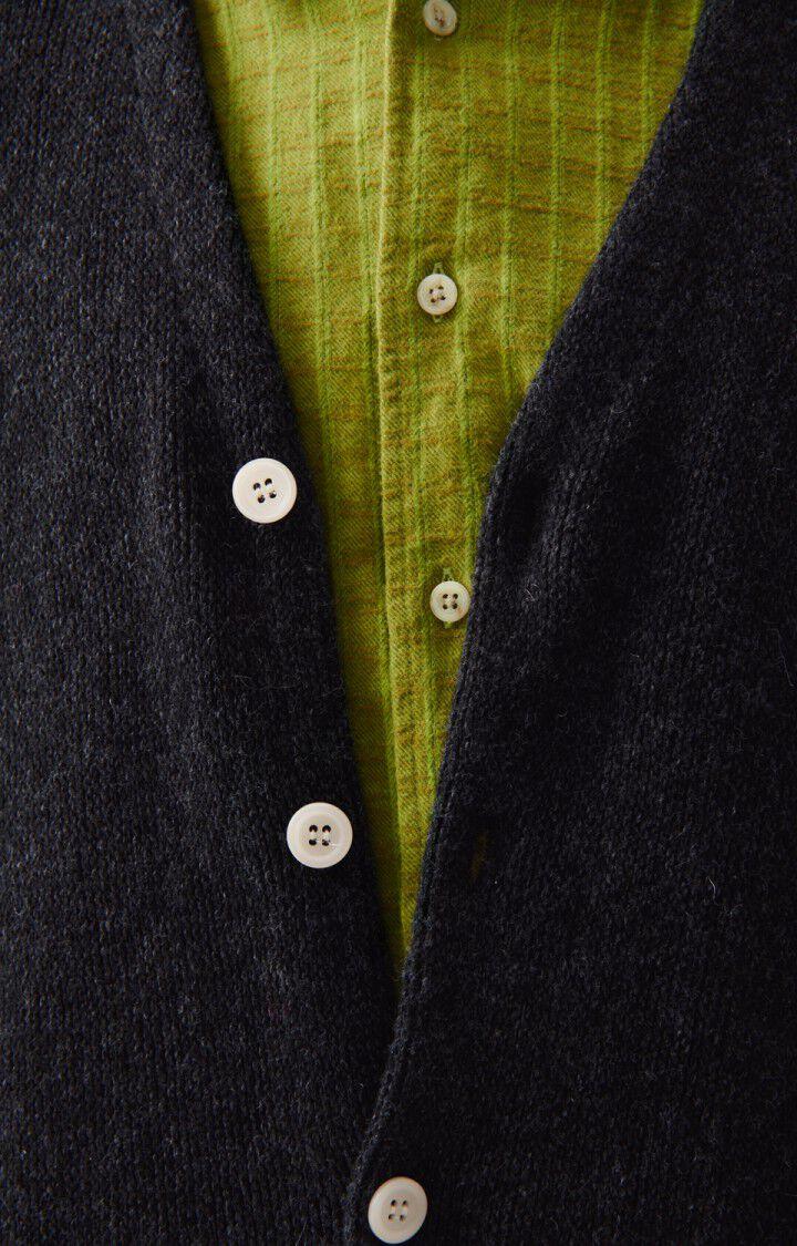 American Vintage Gilet Homme Voxybay - ANTHRACITE CHINE 62 Manches Longues Gris - H23