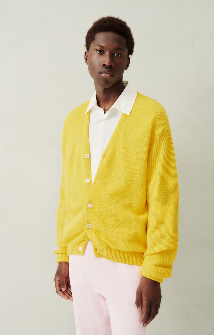 american vintage Gilet homme Voxybay - SOLEIL 62 Manches longues Jaune - H23