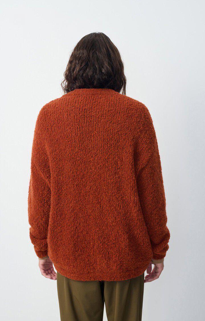 American Vintage Gilet Homme Zolly - BRIQUE CHINE 56 Manches Longues Rouge - H24