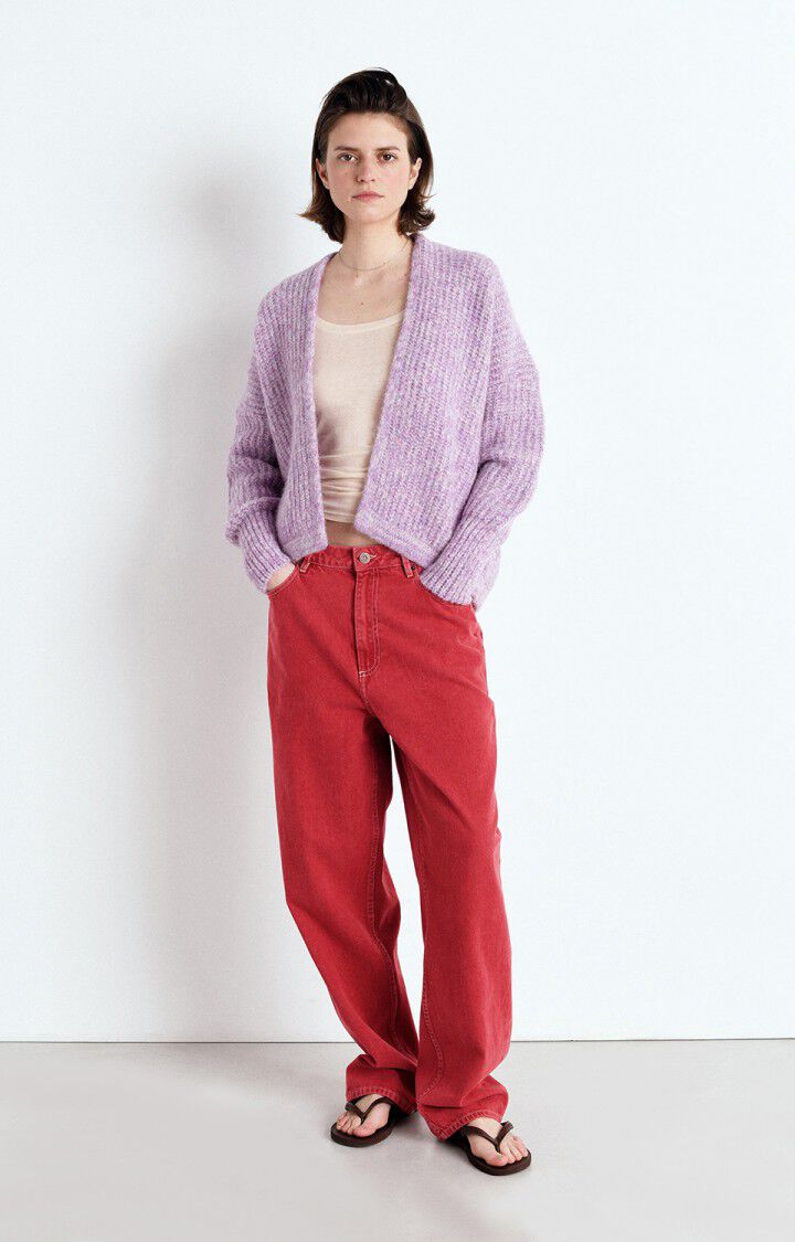 American Vintage Jean Balloon Femme Uzatown - ROUGE Rouge - E25