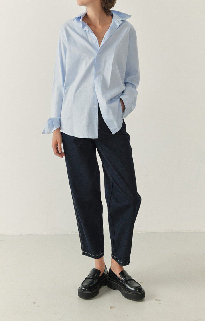 American Vintage Jean Big Carrot Femme Akyboo - BRUT Bleu - H22