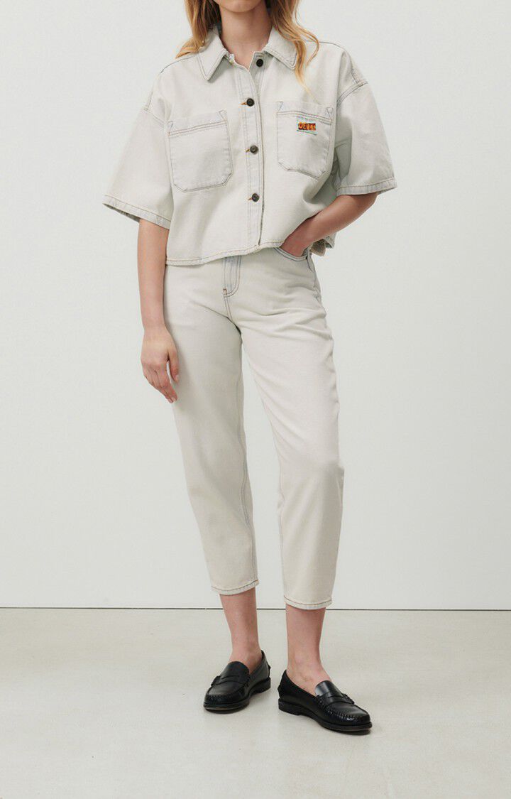 American Vintage Jean Big Carrot Femme Joybird - SUPER BLEACHED Blanc - H23