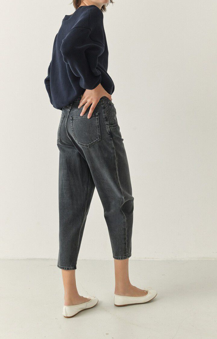 American Vintage Jean Big Carrot Femme Yopday - BLACK POIVRE ET SEL Noir - H22