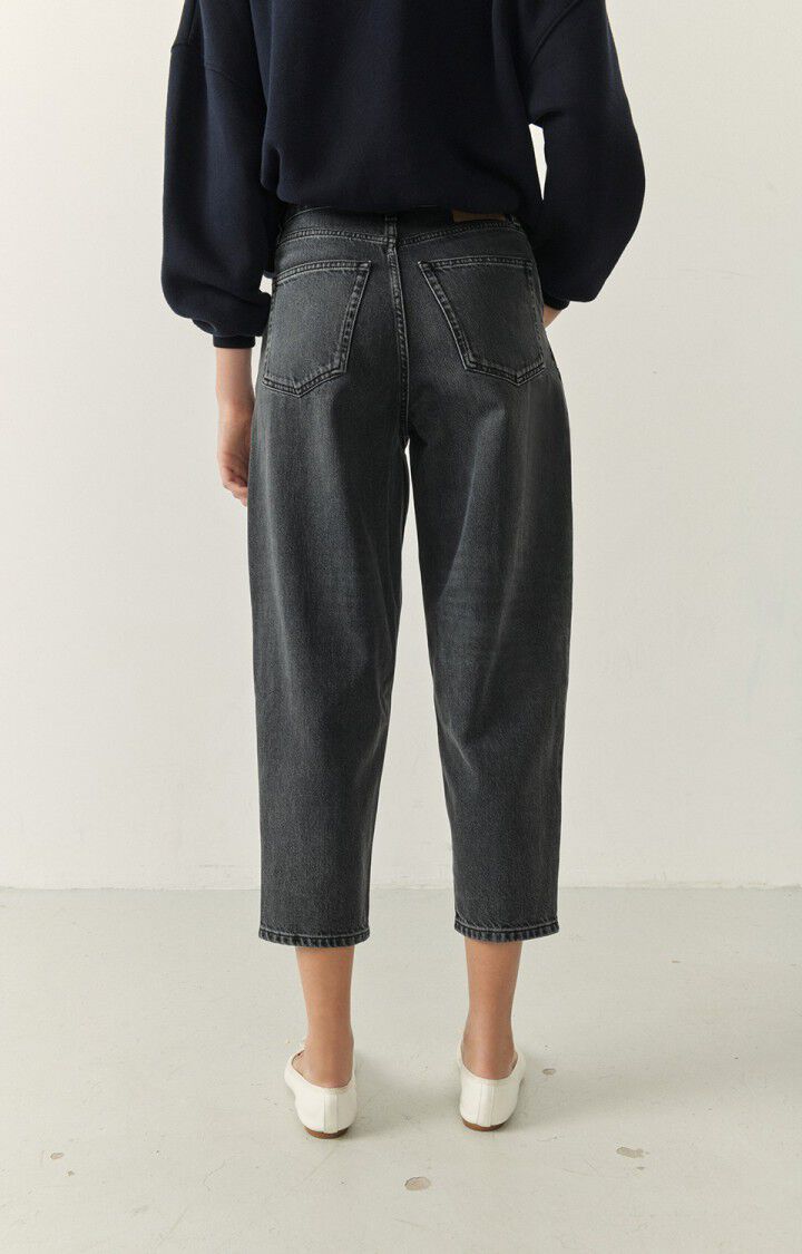 American Vintage Jean Big Carrot Femme Yopday - BLACK POIVRE ET SEL Noir - H22