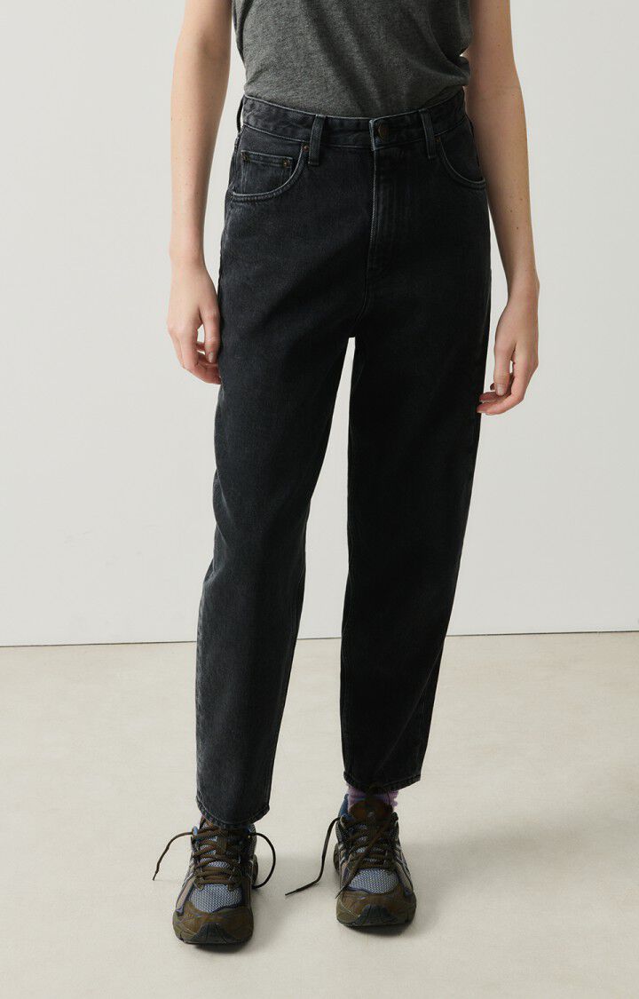 american vintage Jean big carrot femme Yopday - BLACK POIVRE ET SEL Noir - E25