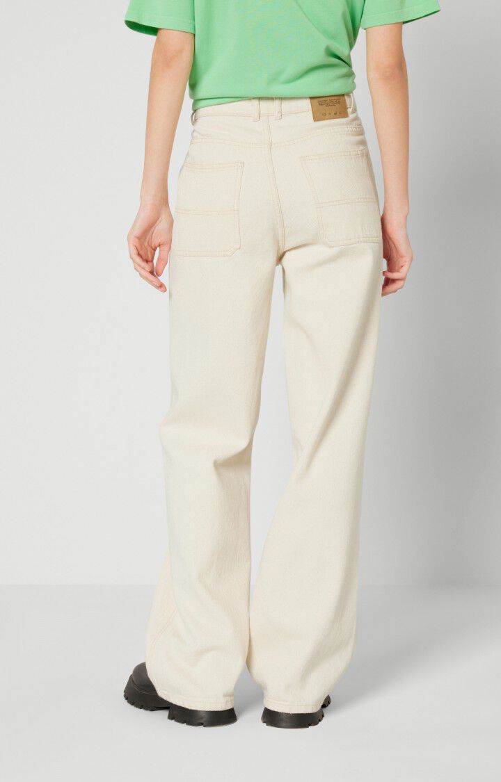 American Vintage Jean Big Droit Femme Tineborow - ECRU Beige - E23