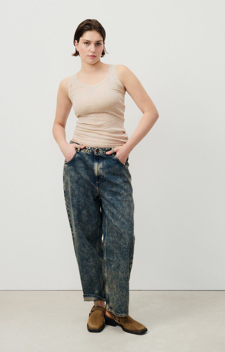 American Vintage Jean Boyfriend Femme Joybird - DIRTY VINTAGE Bleu - H24