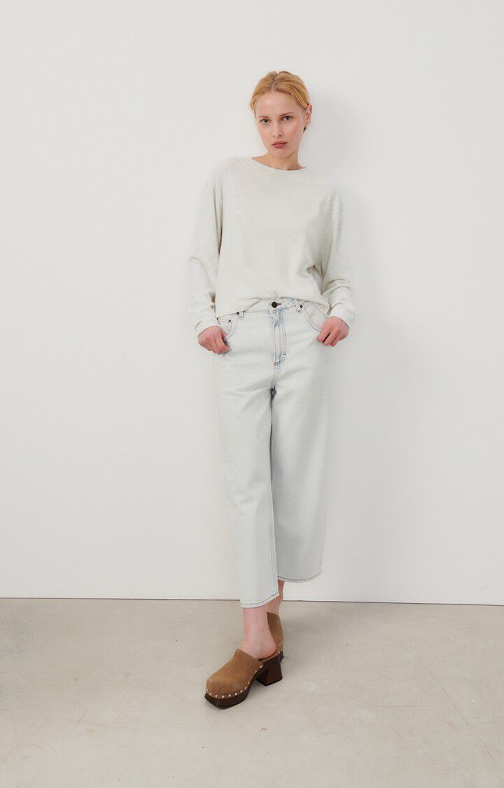 American Vintage Jean Boyfriend Femme Joybird - WINTER BLEACHED Bleu - E25