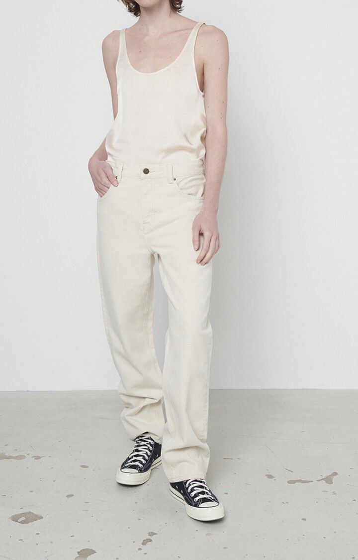 American Vintage Jean Boyfriend Femme Snopdog - ECRU Beige - E22