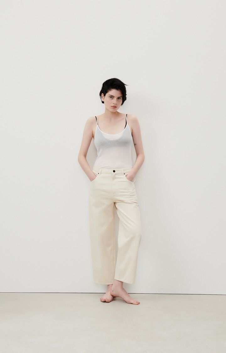 American Vintage Jean Boyfriend Femme Spywood - ECRU Beige - E24