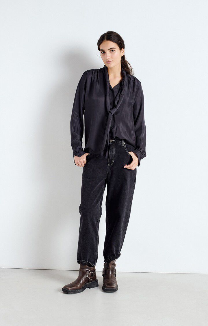 American Vintage Jean Boyfriend Femme Yopday - BLACK VINTAGE Noir - E25