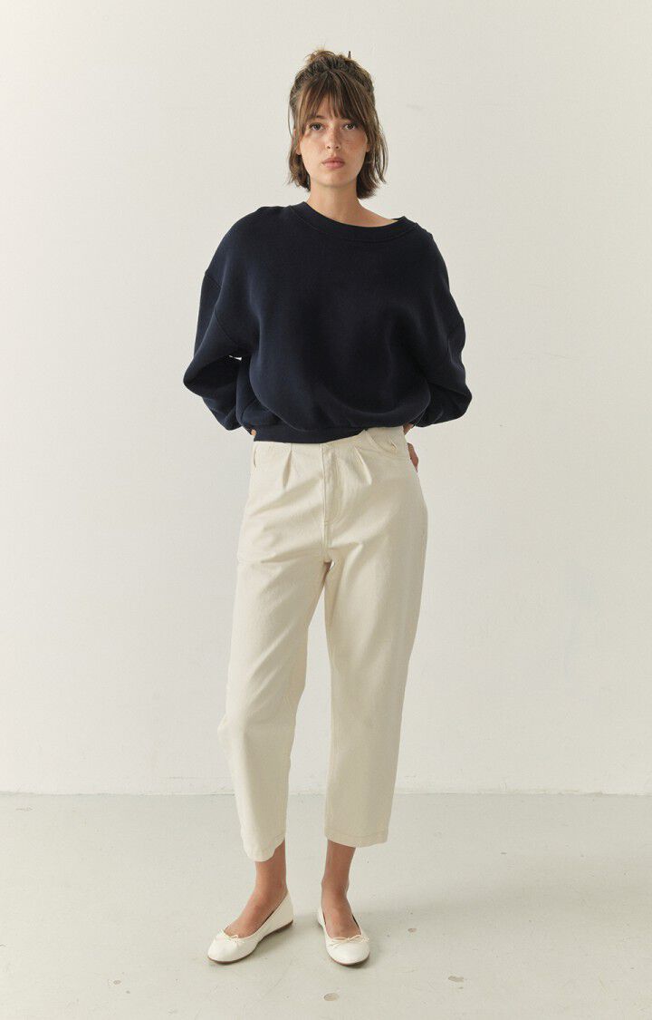 american vintage Jean carrot femme Datcity - ECRU Beige - E23