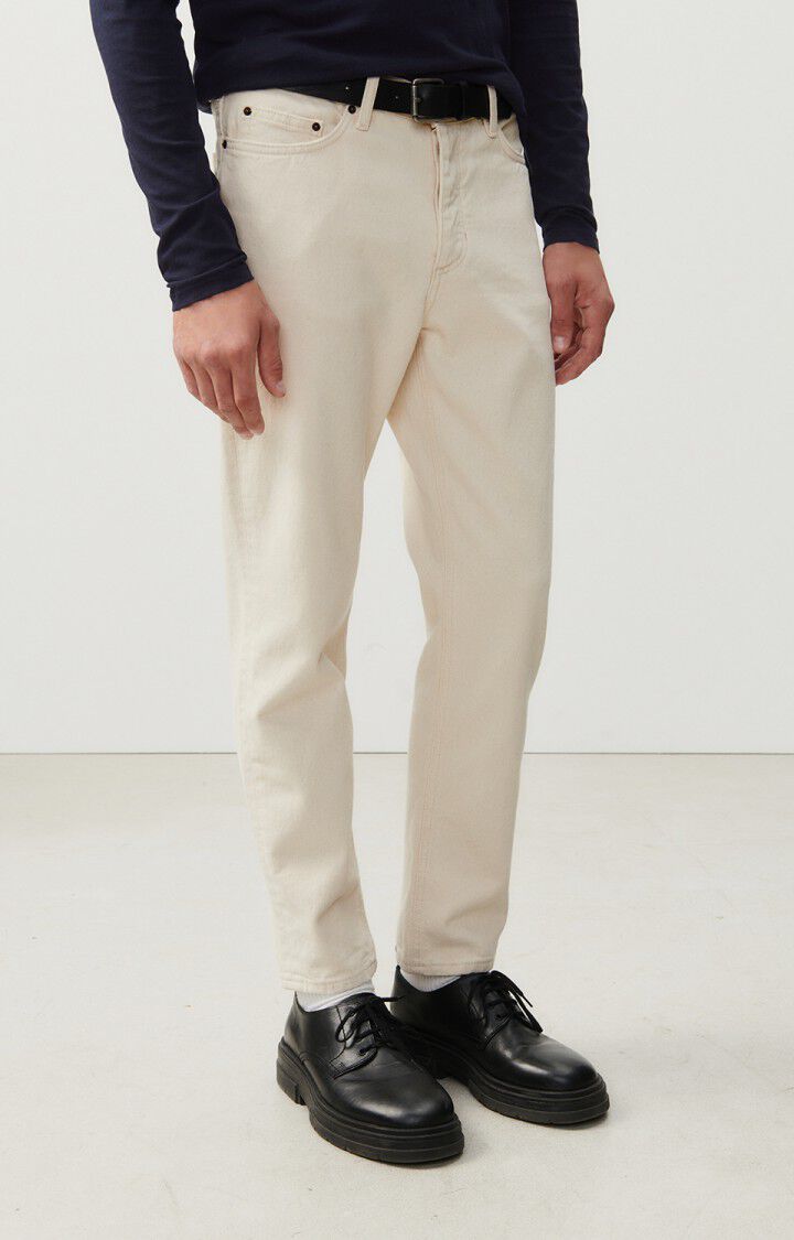 american vintage Jean carrot homme Snopdog - ECRU Beige - E25