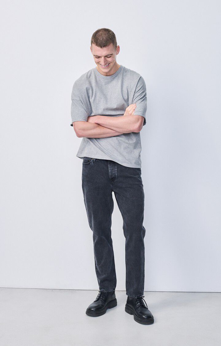 American Vintage Jean Carrot Homme Yopday - BLACK POIVRE ET SEL Noir - E25