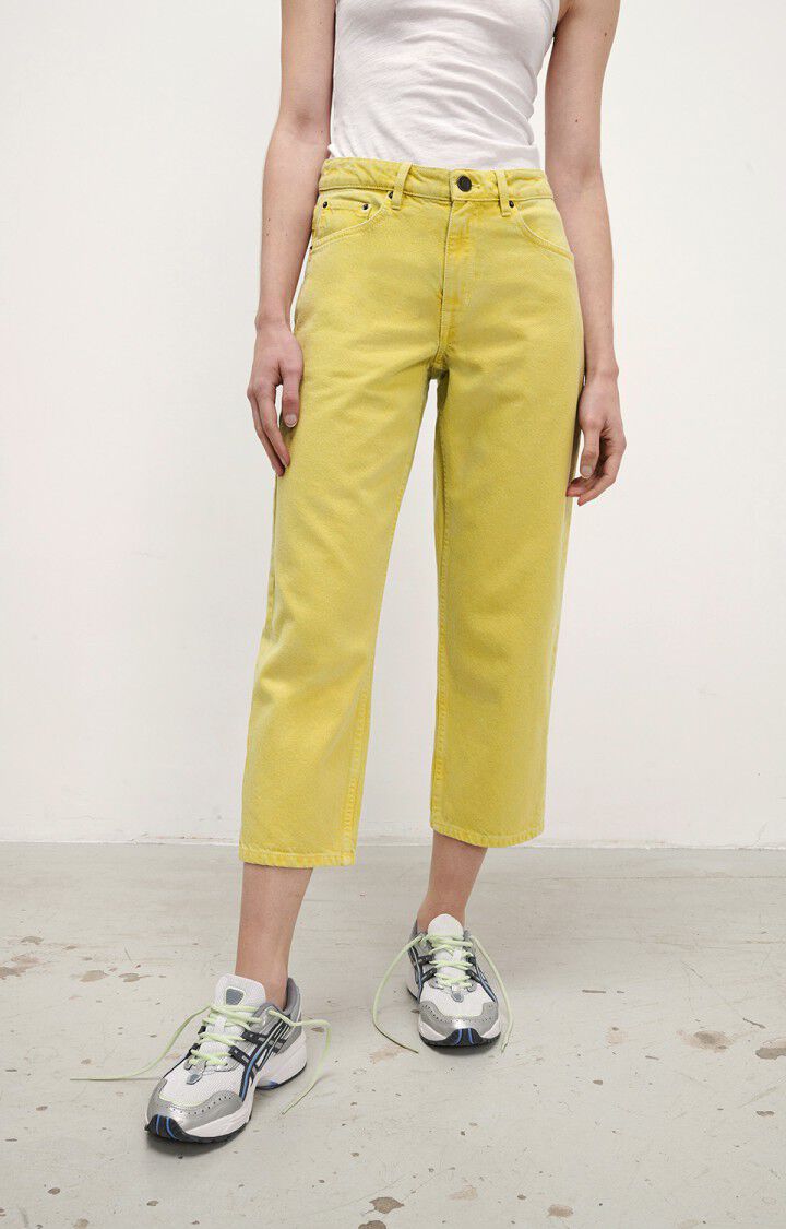 American Vintage Jean Droit Cropped Femme Datcity - BLE VINTAGE Jaune - E22