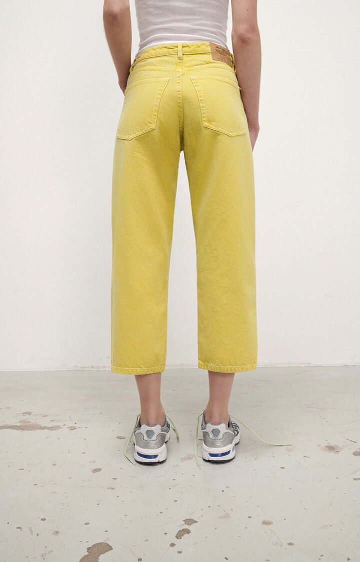 American Vintage Jean Droit Cropped Femme Datcity - BLE VINTAGE Jaune - E22