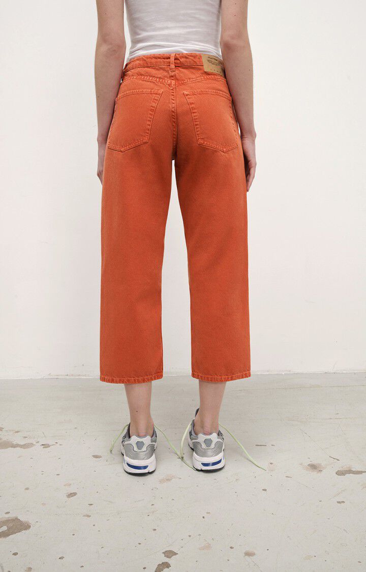 American Vintage Jean Droit Cropped Femme Datcity - TUILE VINTAGE Orange - E22
