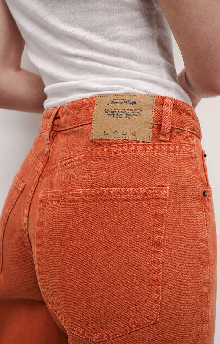 American Vintage Jean Droit Cropped Femme Datcity - TUILE VINTAGE Orange - E22