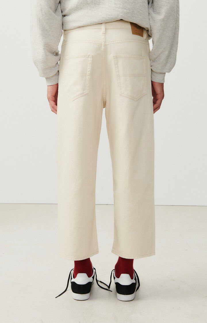 American Vintage Jean Droit Cropped Homme Datcity - ECRU Beige - E24
