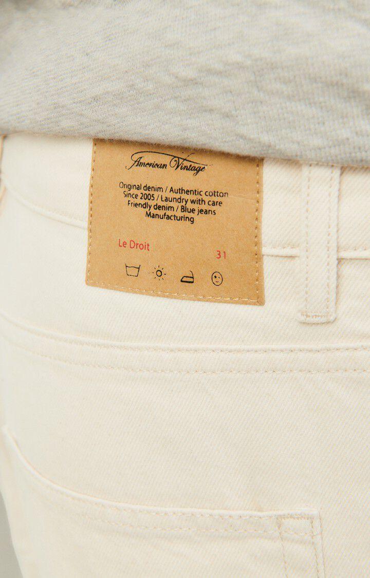 American Vintage Jean Droit Cropped Homme Datcity - ECRU Beige - E24
