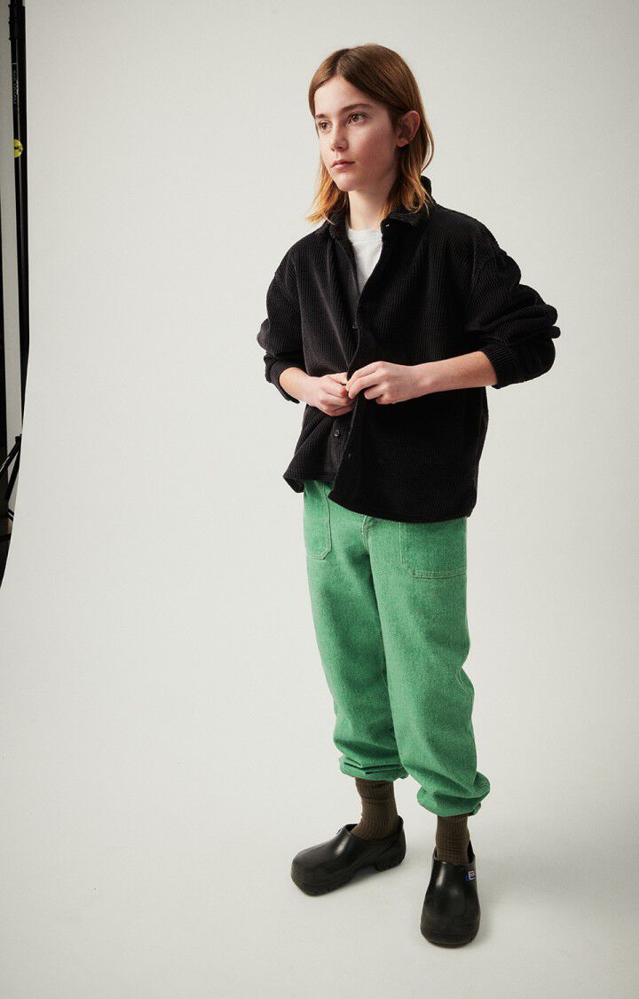 American Vintage Jean Droit Enfant Tineborow - BASILIC Vert - E24