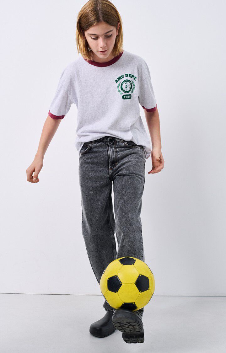 American Vintage Jean Droit Enfant Yopday - GREY SALT AND PEPPER Gris - E25