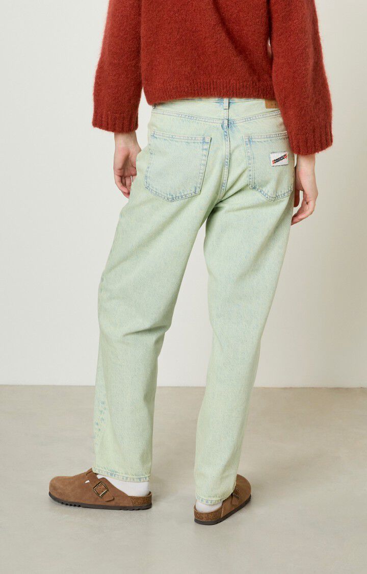 American Vintage Jean Droit Femme Joybird - SUR TEINTURE VERT Vert - H22