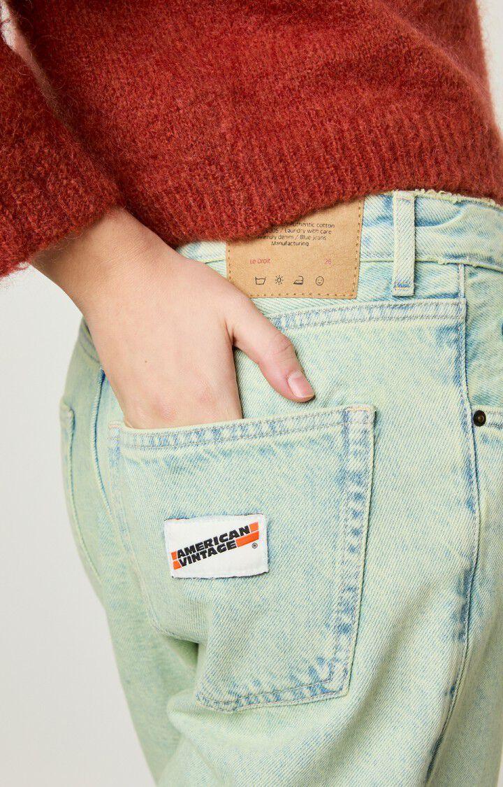 American Vintage Jean Droit Femme Joybird - SUR TEINTURE VERT Vert - H22
