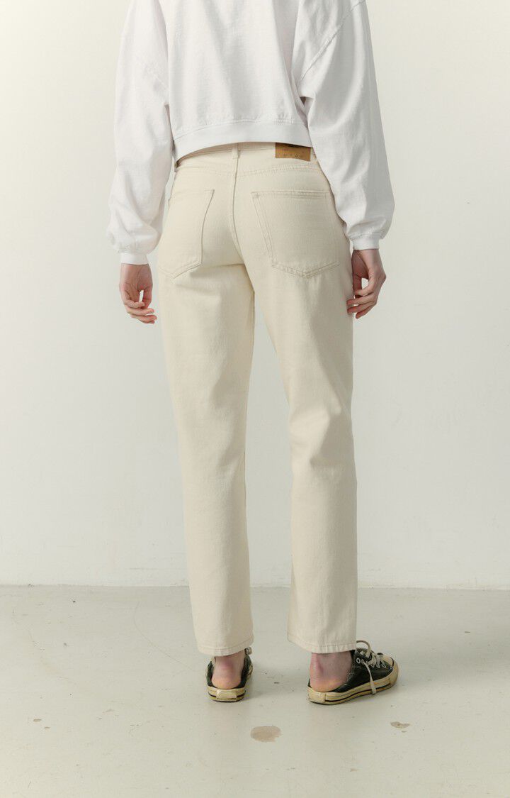 American Vintage Jean Droit Femme Tineborow - ECRU Beige - E23