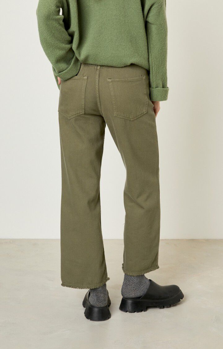 American Vintage Jean Droit Femme Tineborow - TAPENADE Vert - E21