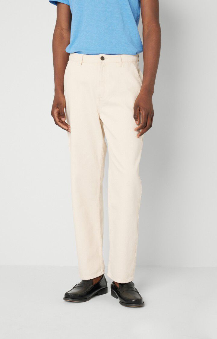 American Vintage Jean Droit Homme Datcity - ECRU Beige - E22