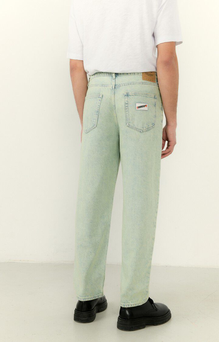 American Vintage Jean Droit Homme Joybird - SUR TEINTURE VERT Vert - H22B