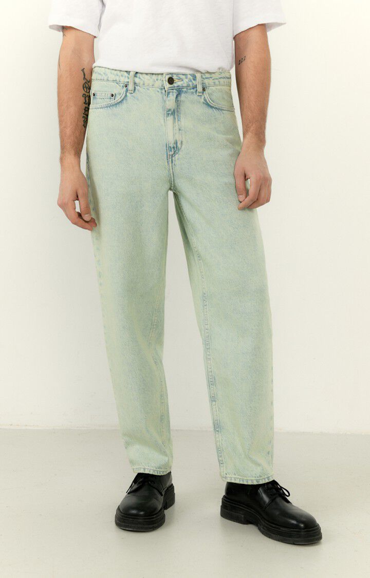 American Vintage Jean Droit Homme Joybird - SUR TEINTURE VERT Vert - H22B
