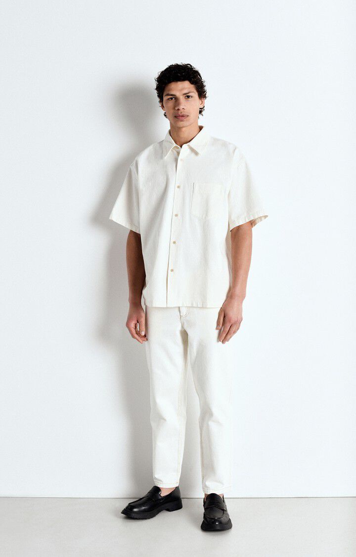 American Vintage Jean Droit Homme Jozastreet - OFF WHITE Blanc - E25