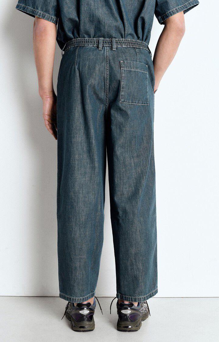 American Vintage Jean Droit Homme Ozyr - MEDIUM GREEN CAST Bleu - E25