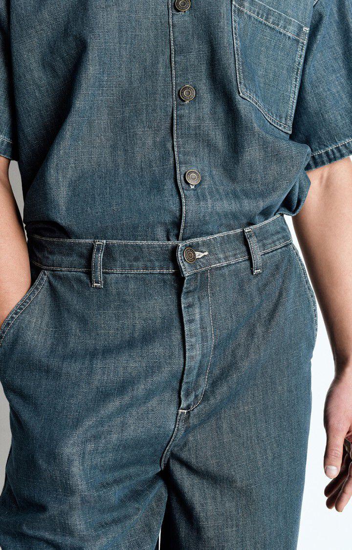 American Vintage Jean Droit Homme Ozyr - MEDIUM GREEN CAST Bleu - E25