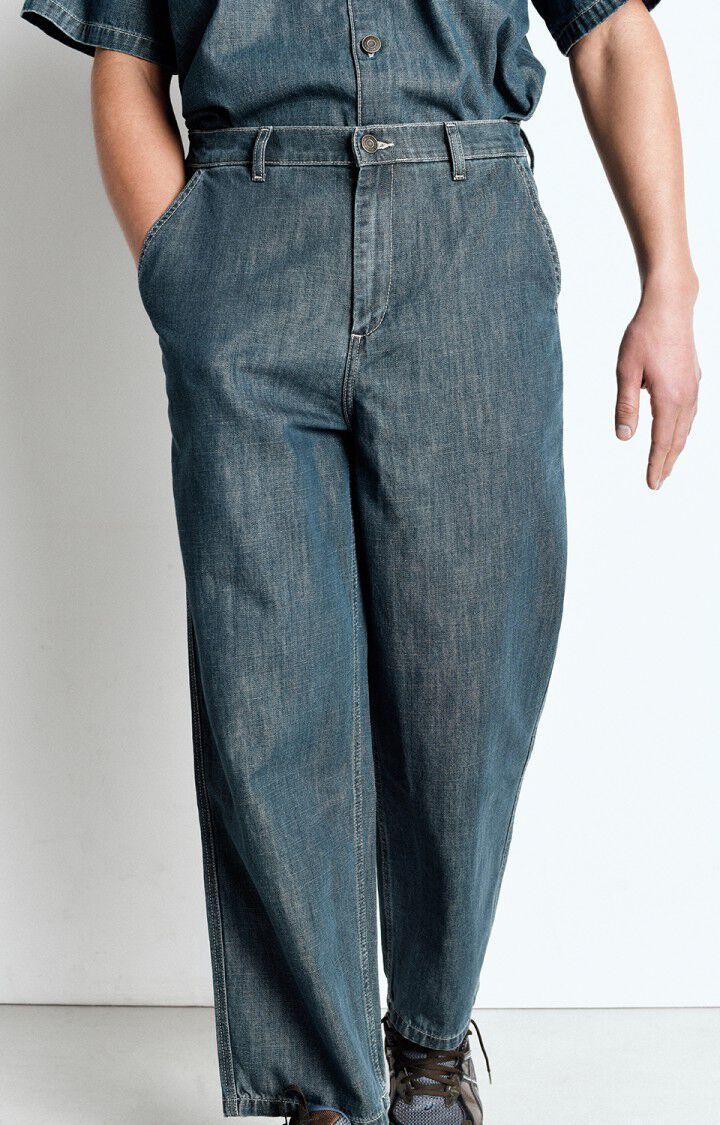 american vintage Jean droit homme Ozyr - MEDIUM GREEN CAST Bleu - E25