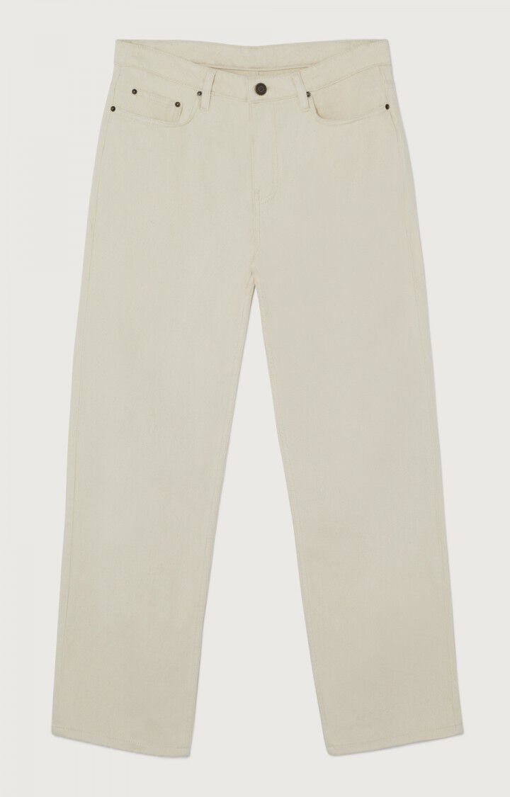 American Vintage Jean Droit Homme Tineborow - ECRU Beige - E22