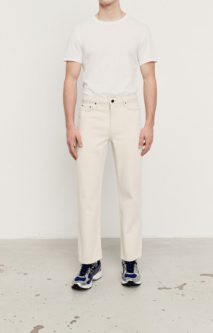 american vintage Jean droit homme Tineborow - ECRU Beige - E22
