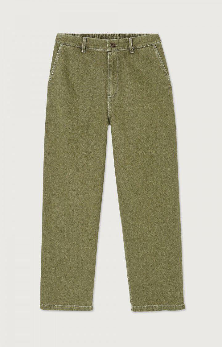 American Vintage Jean Droit Homme Uzatown - KAKI Vert - E25
