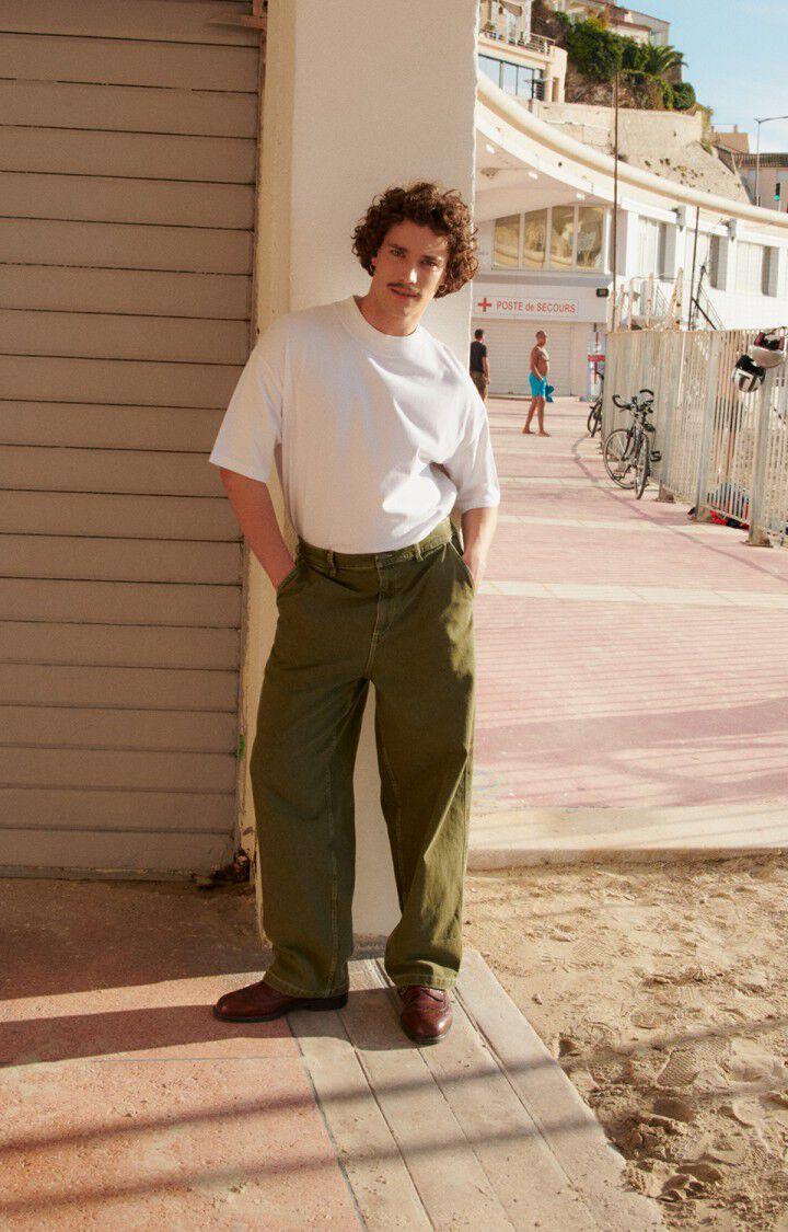 american vintage Jean droit homme Uzatown - KAKI Vert - E25