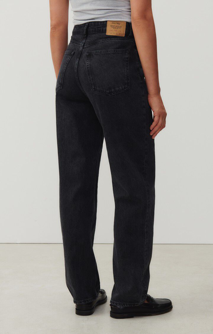 American Vintage Jean Droit Long Femme Yopday - BLACK POIVRE ET SEL Noir - H23