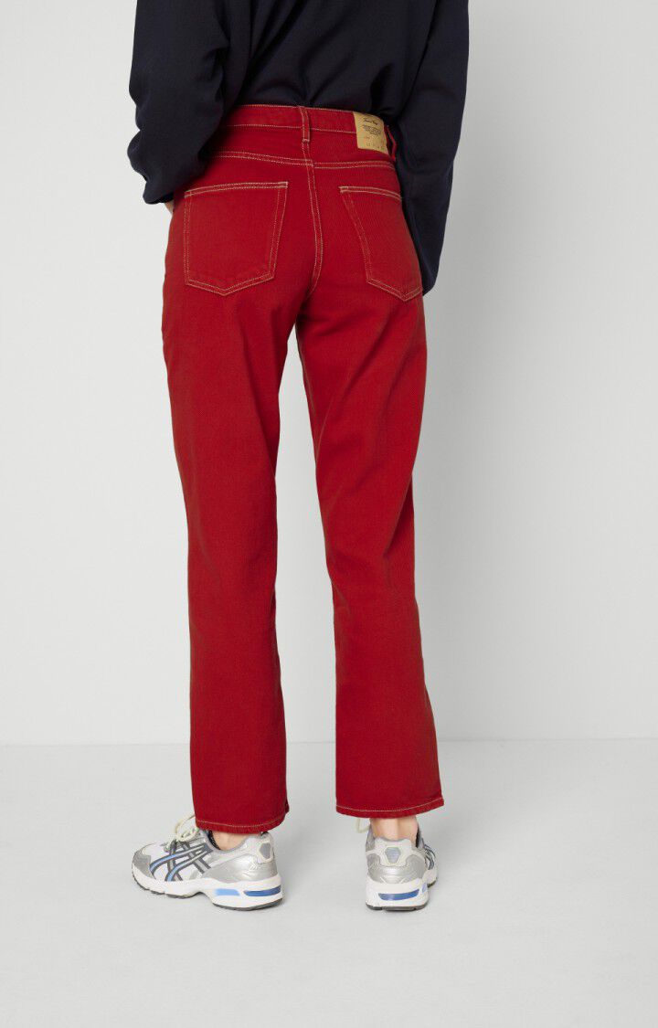American Vintage Jean Femme Tineborow - COUP DE FOUDRE Rouge - H21