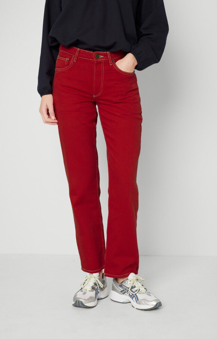 american vintage Jean femme Tineborow - COUP DE FOUDRE Rouge - H21