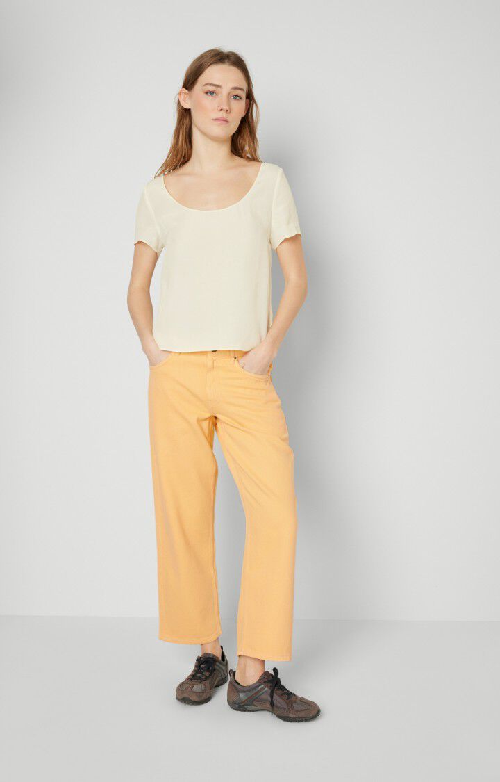 American Vintage Jean Femme Tineborow - SUNSET VINTAGE Jaune - E21