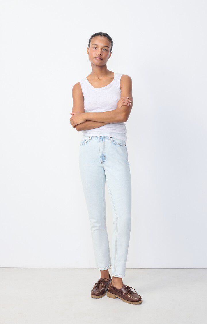 American Vintage Jean Fitté Femme Joybird - WINTER BLEACHED Bleu - E25