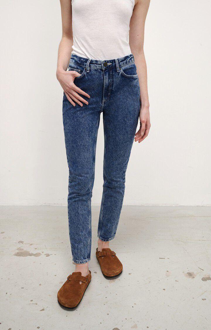 American Vintage Jean Fitté Femme Wipy - STONE POIVRE ET SEL Bleu - E22